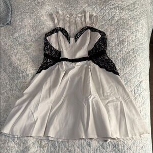 Torrid Black and White Lace Dress